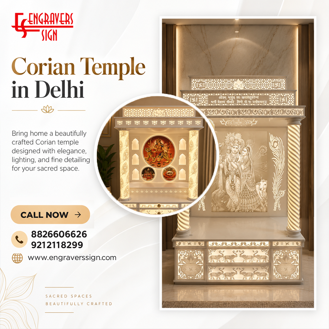 Corian Temple in Delhi with Contemporary Designs and Detailing