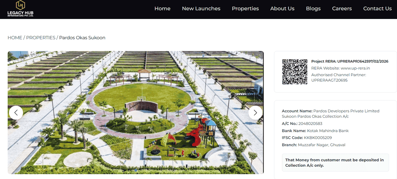 Pardos Okas Sukoon | Plotted Development Lucknow