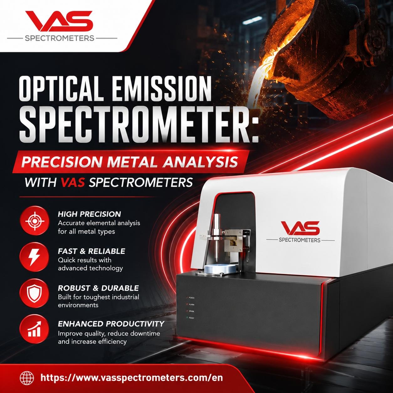 Optical Emission Spectrometer for Accurate Metal Analysis
