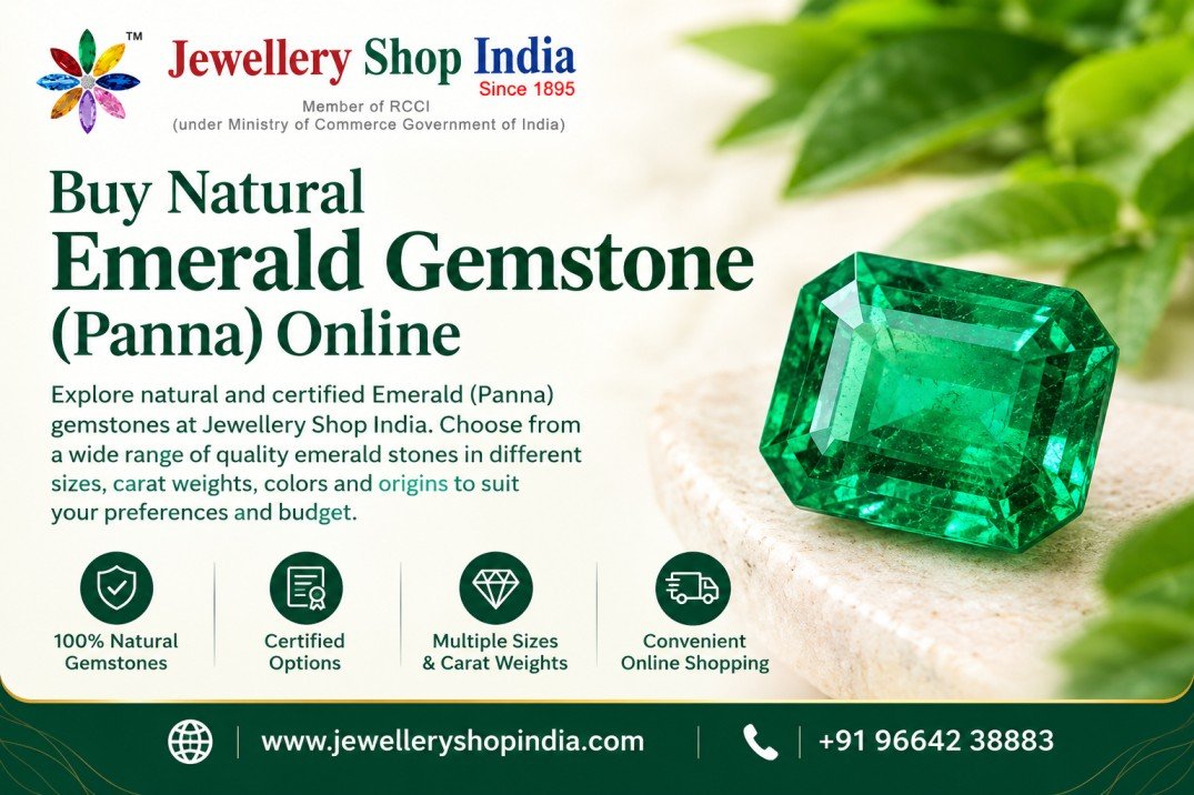 Buy Natural Emerald Gemstone (Panna) Online