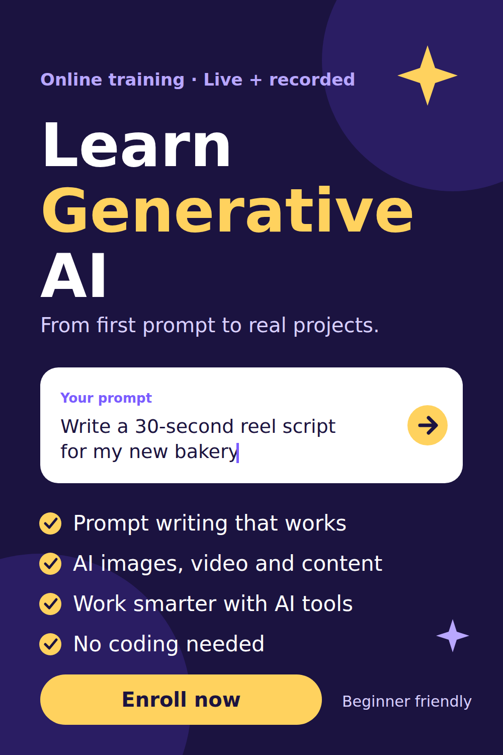 Generative AI Online Training for Beginners and Professionals
