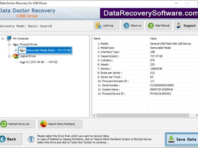 USB Data Recovery Application