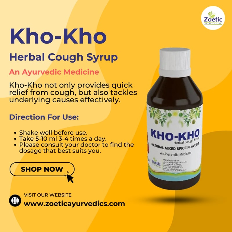 Relieve Cough Naturally – Try Kho Kho Ayurvedic Syrup