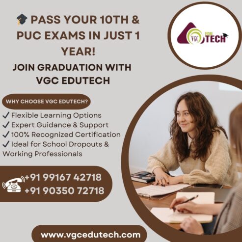 Fast-Track Your 10th & PUC Success with VGC Edutech!