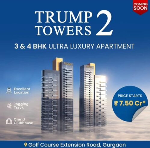 Trump Tower Gurgaon Ultra Luxury Property offers 3-bed