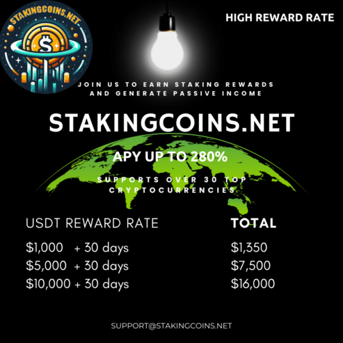 Stakingcoins.net find rewards and create passive incom