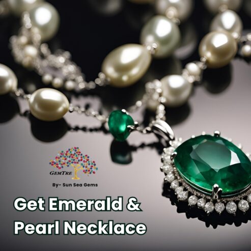 Elegant Emerald and Pearl Necklace