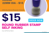 Round Rubber Stamp | Landmarkprint.sg