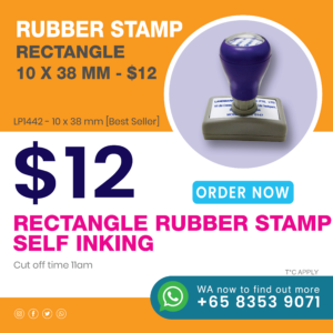 Round Rubber Stamp | Landmarkprint.sg