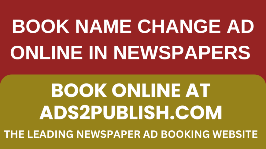 Name Change Advertisement Charges in Delhi