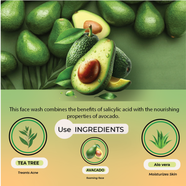 Salicylic Acid with Avocado Face wash for Acne – Pix’