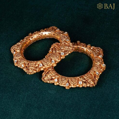 Shop Exquisite 22K Gold Kundan Bangles | BAJ