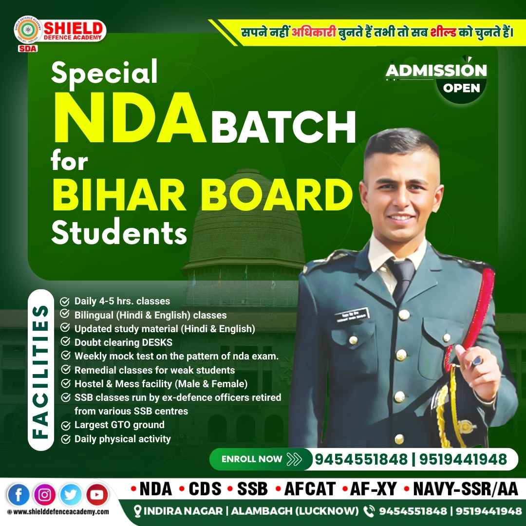 Top NDA coaching in Lucknow Shield defence academy