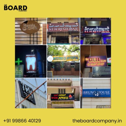 Sign Board Manufacturers in Bangalore Theboardcompany