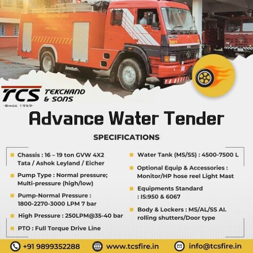 Best Water Tender in India: Tek Chand & Sons