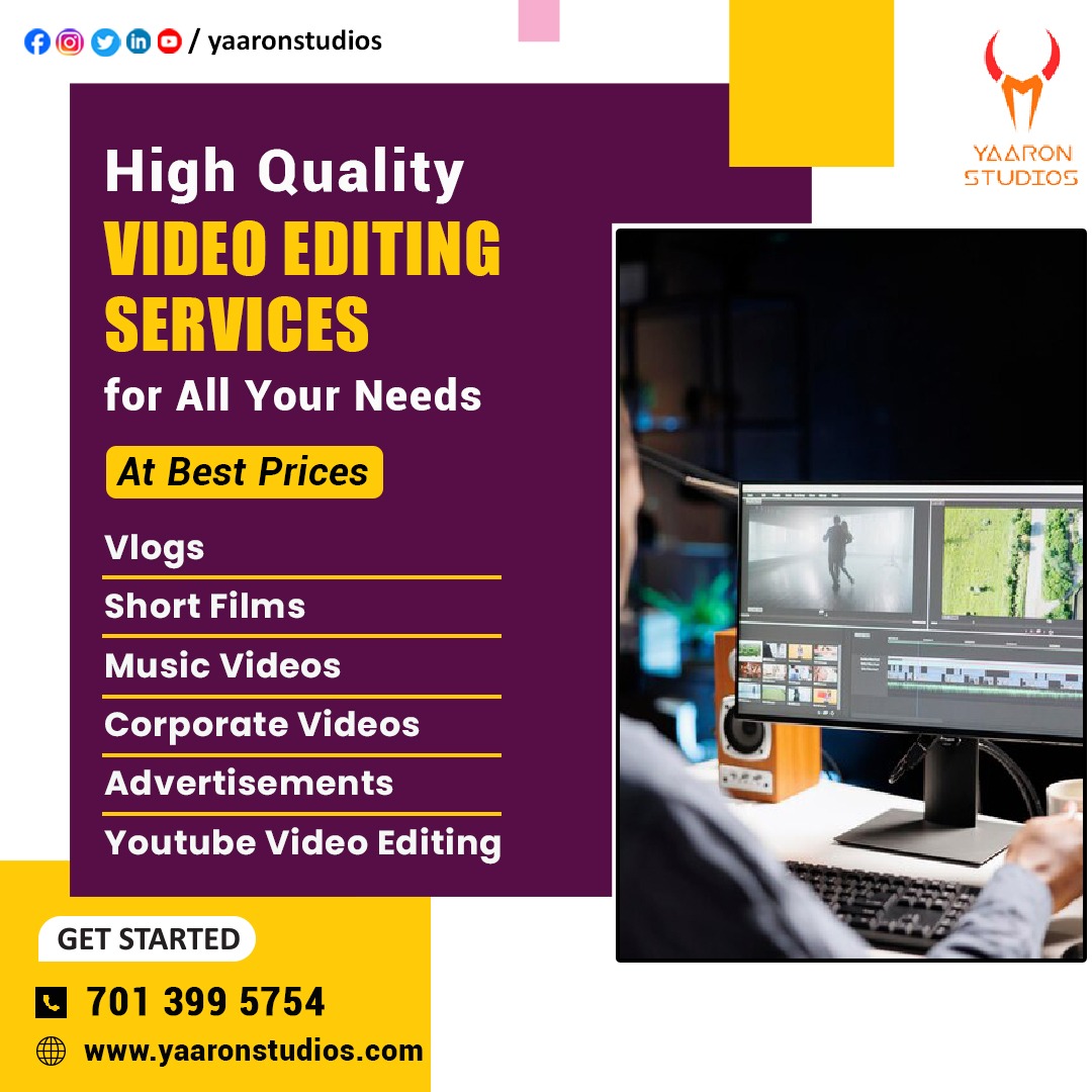 video editing studio in Hyderabad | Yaaron Studios
