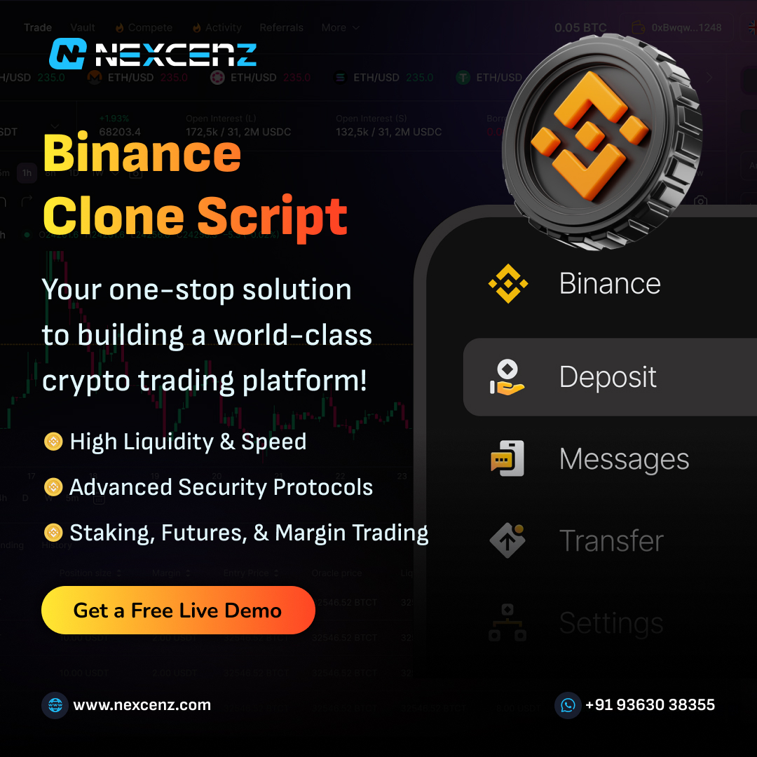 Binance Clone Script – Build a Own Crypto Exchange
