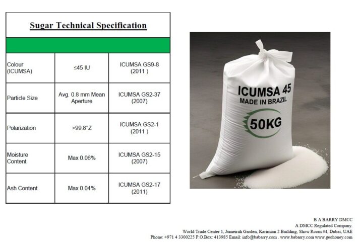 ICUMSA45 ORGANIC SUGAR