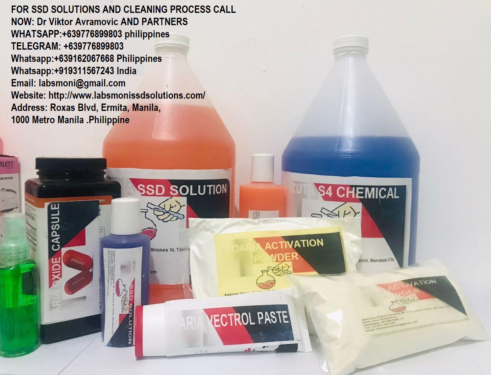 ssd solution chemicals for cleaning black dollars