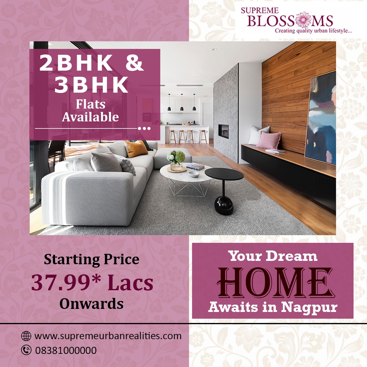 Ready-to-Move Flats in Nagpur – Supreme Blossoms, Kora