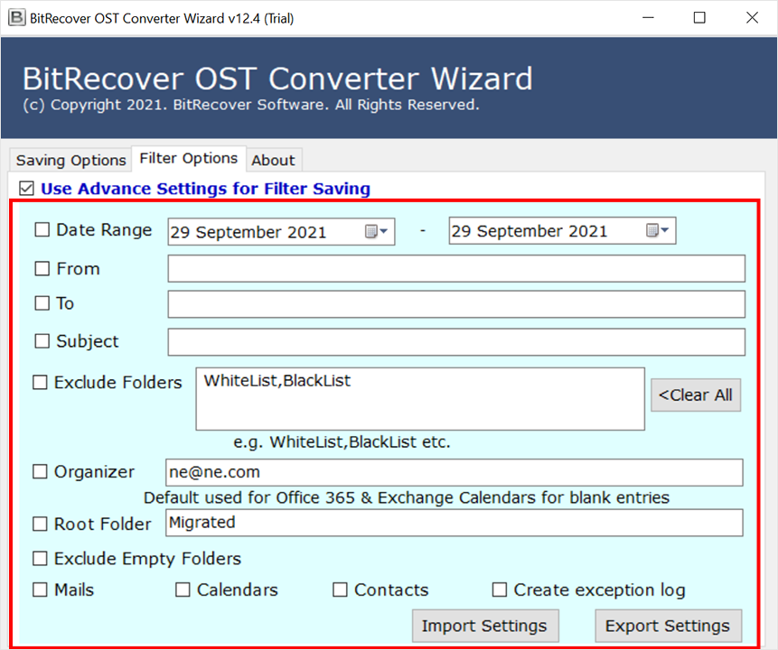 BitRecover OST to PST Converter