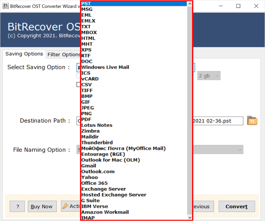 BitRecover OST to PST Converter