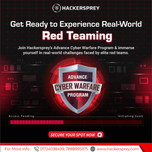 Hackersprey Cybersecurity course in Chandigarh
