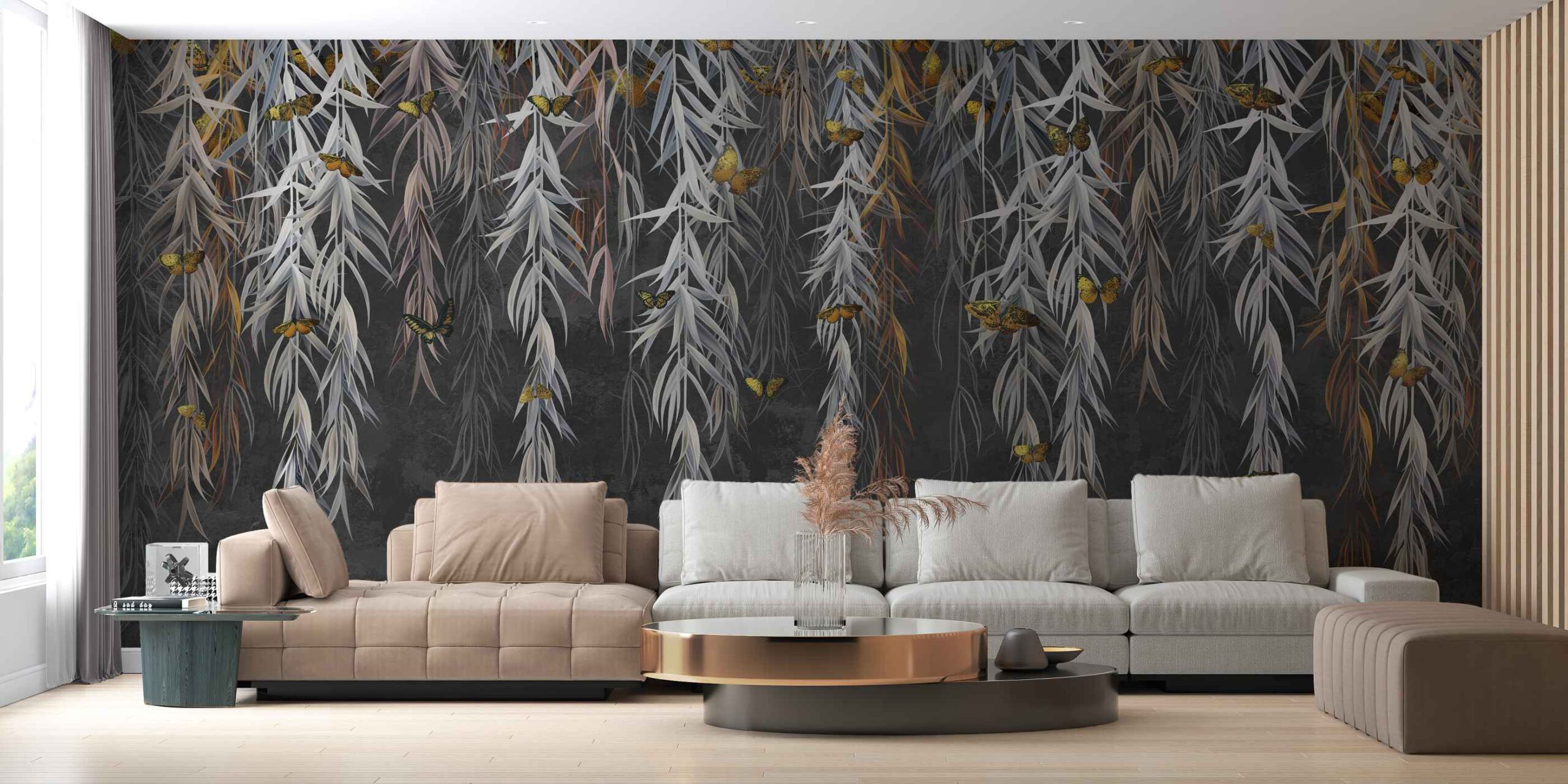 Trendy Golden Leaves Wallpaper – Best Prices in India