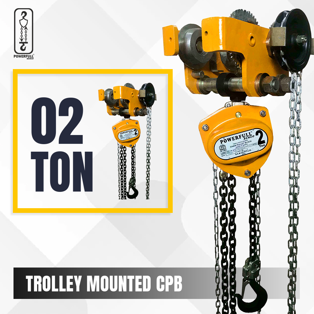 Trolley Mounted Chain Pulley Block for Lifting