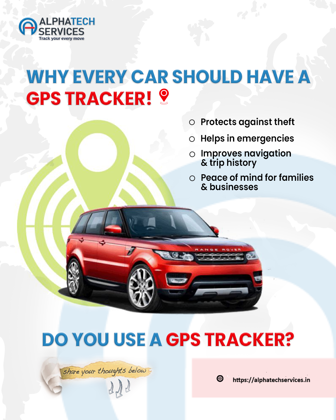 AlphaTech GPS Trackers for Car, Bike & Truck