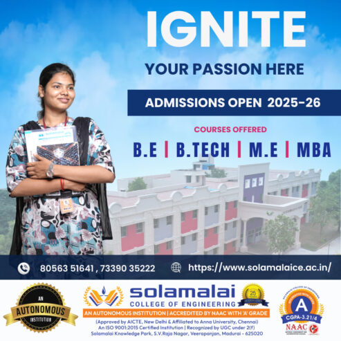 Best Engineering College in Madurai, Solamalai College