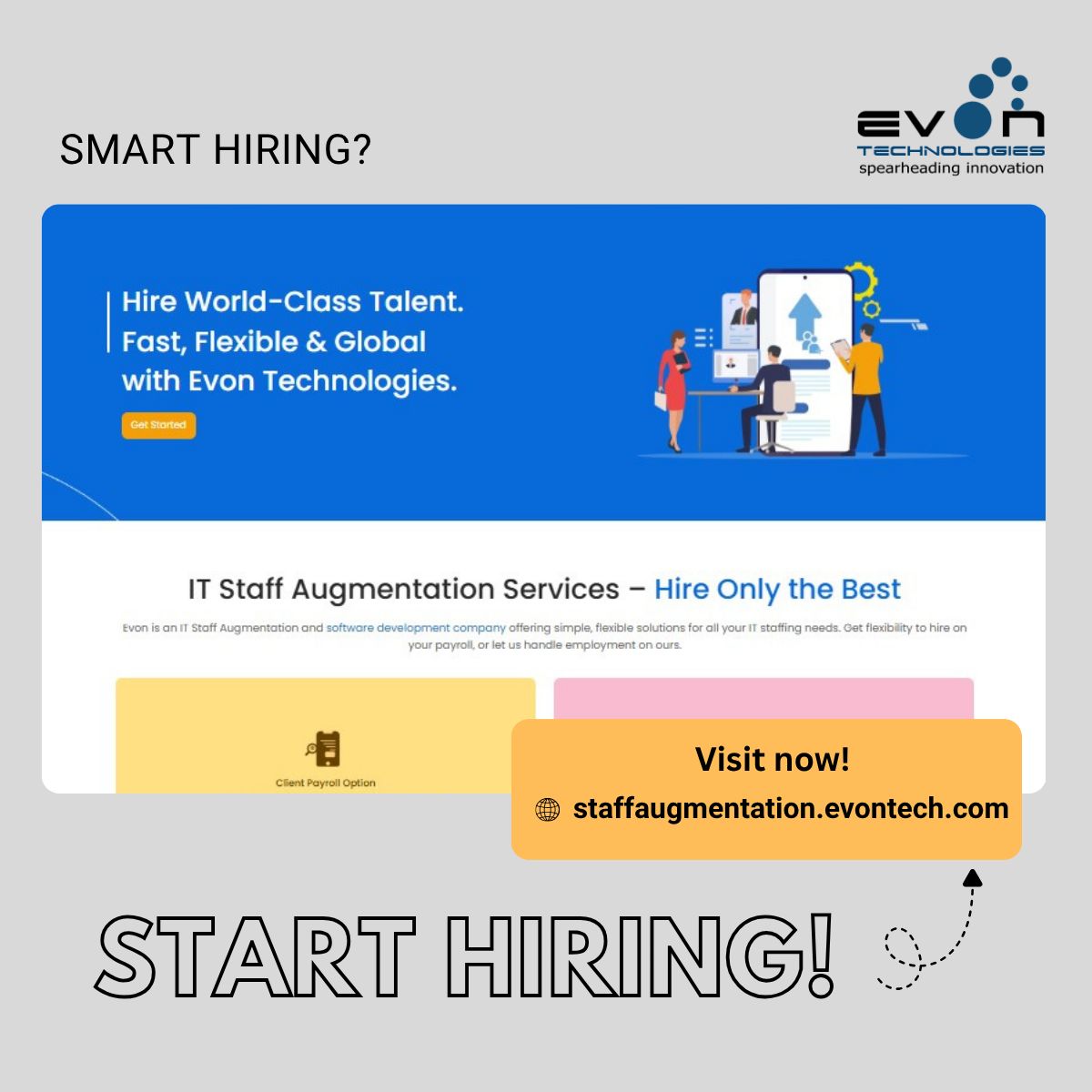 Hire IT Staff Augmentation Company – Evon Technologies