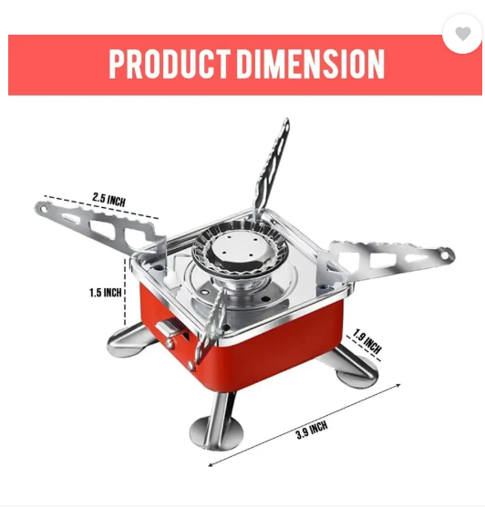 Folding Cylinder Gas Burner For Outdoor Camping