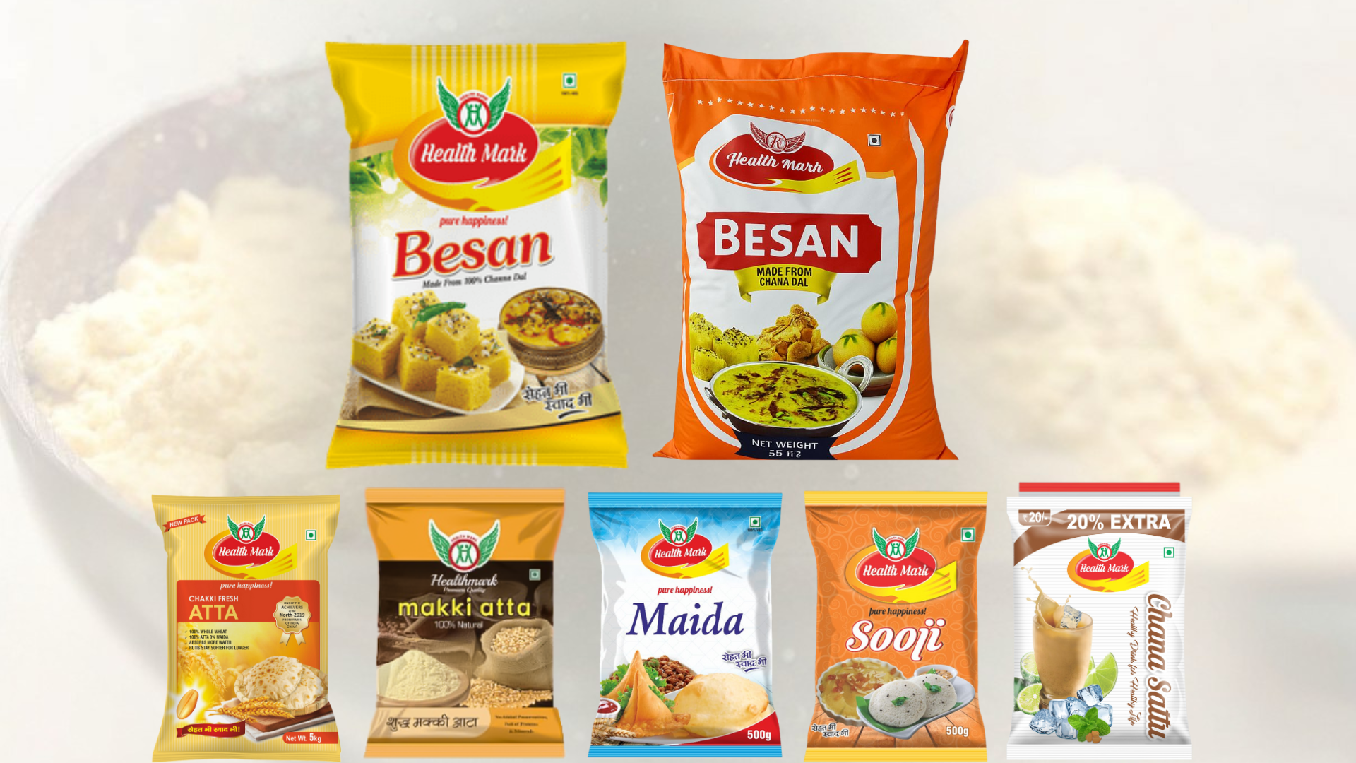 Health Mark 35kg Besan Pack Premium Quality for Bulk B