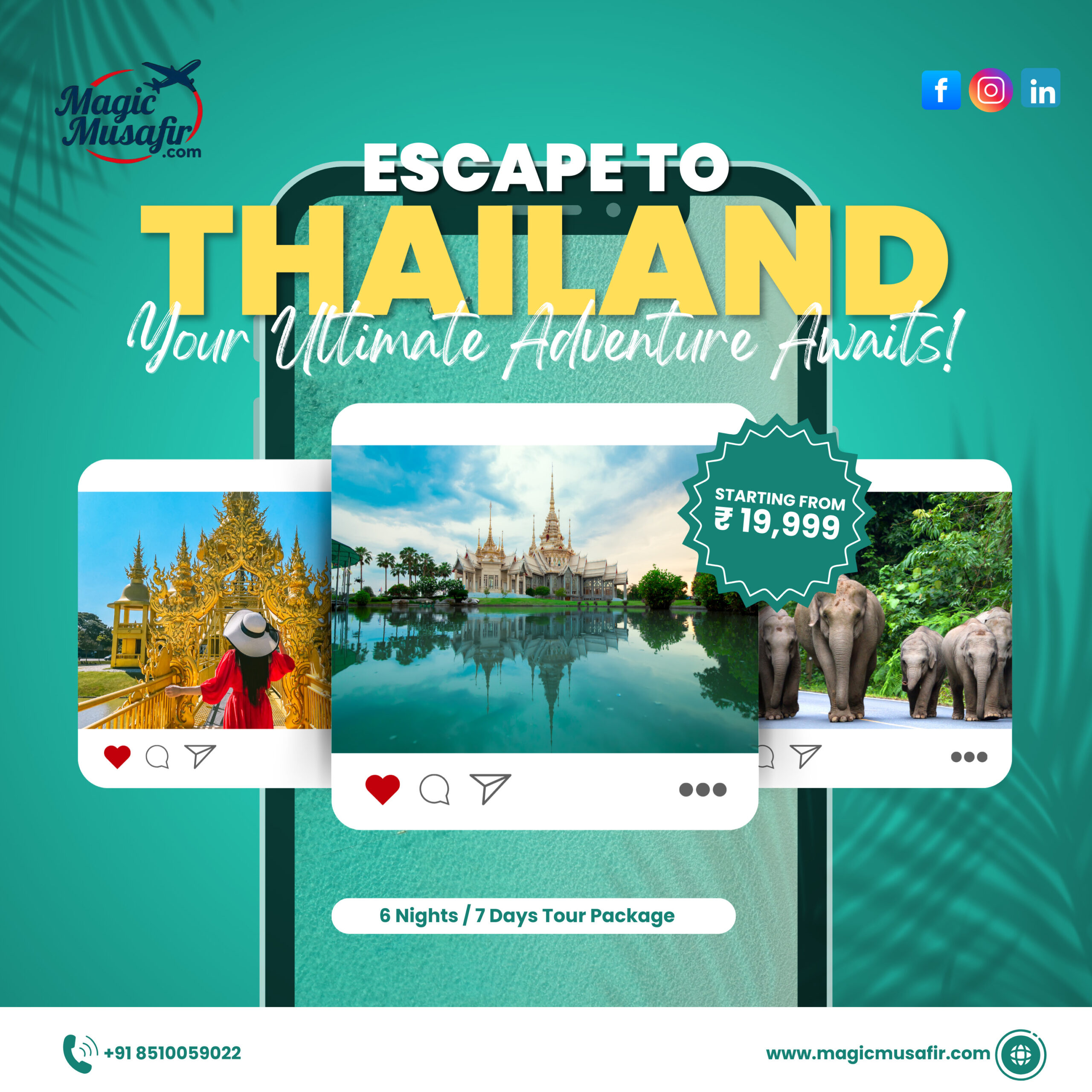 7 Days Thailand Tour Package from Delhi Magic Musafir