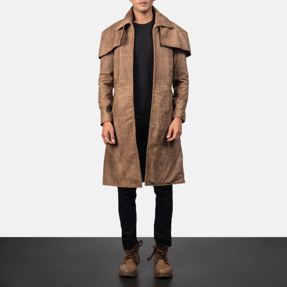 mens leather duster coats
