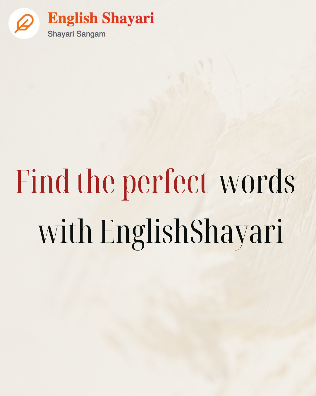 Find the perfect words with EnglishShayari