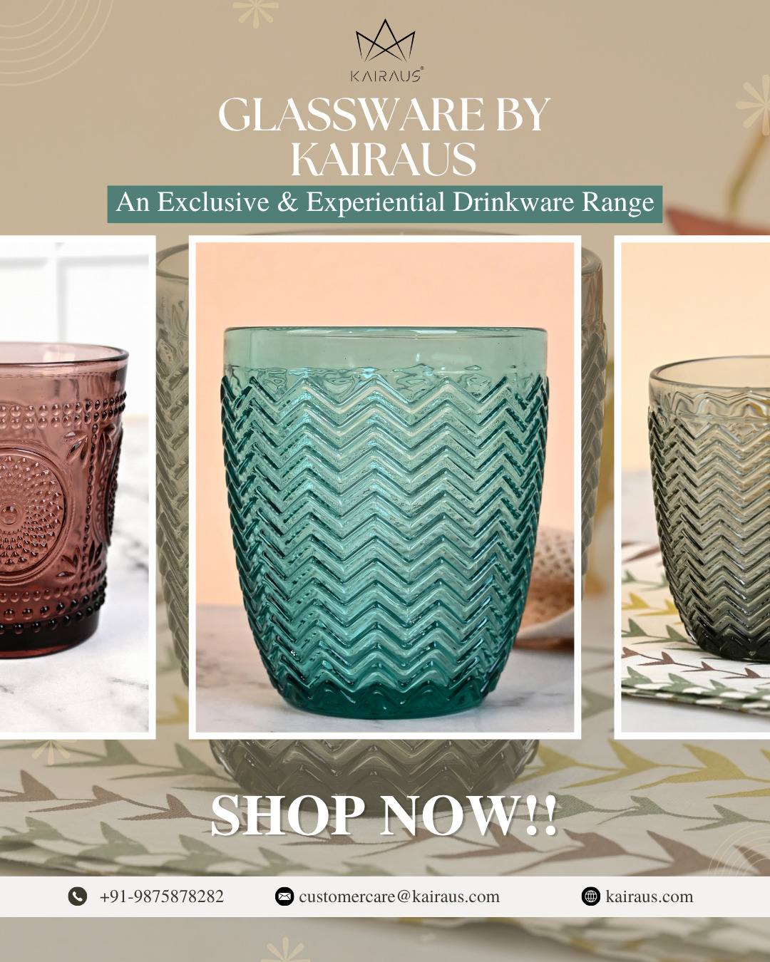 Experience Fine Dining’ Exclusive Glassware Range