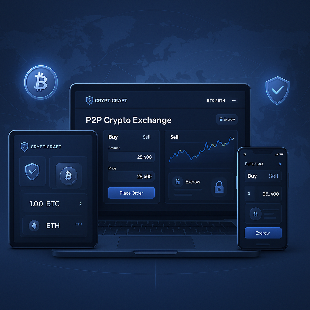 Launch a Global P2P Crypto Exchange – Cryptiecraft Del