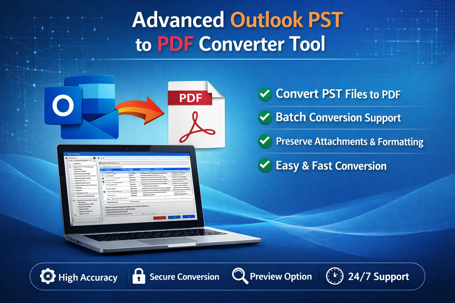 Advanced Outlook PST to PDF Converter Tool