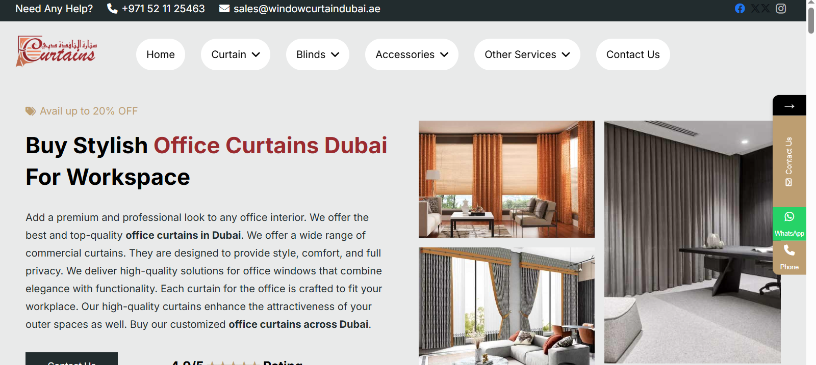 Office Curtains Dubai