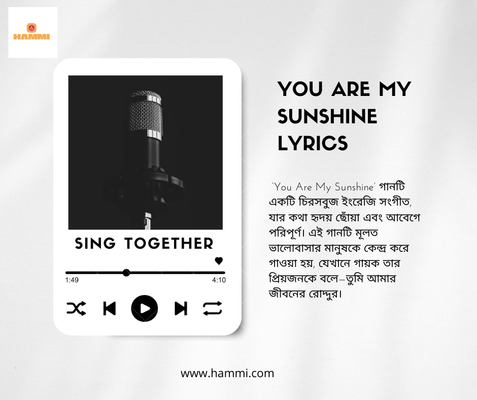 You Are My Sunshine Lyrics নিয়ে অনুভূতির আলোচনা