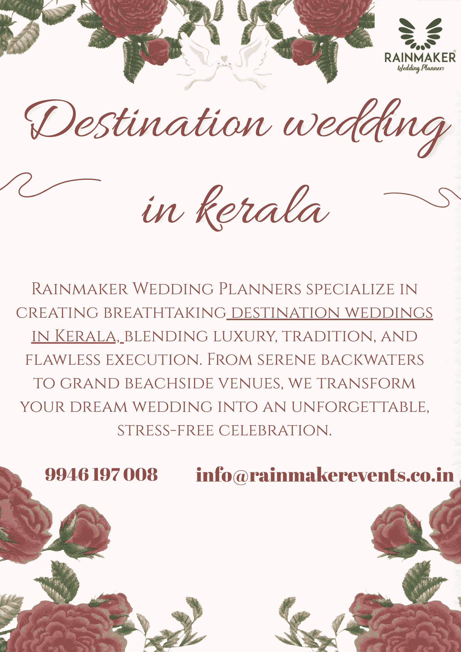 destination wedding in kerala